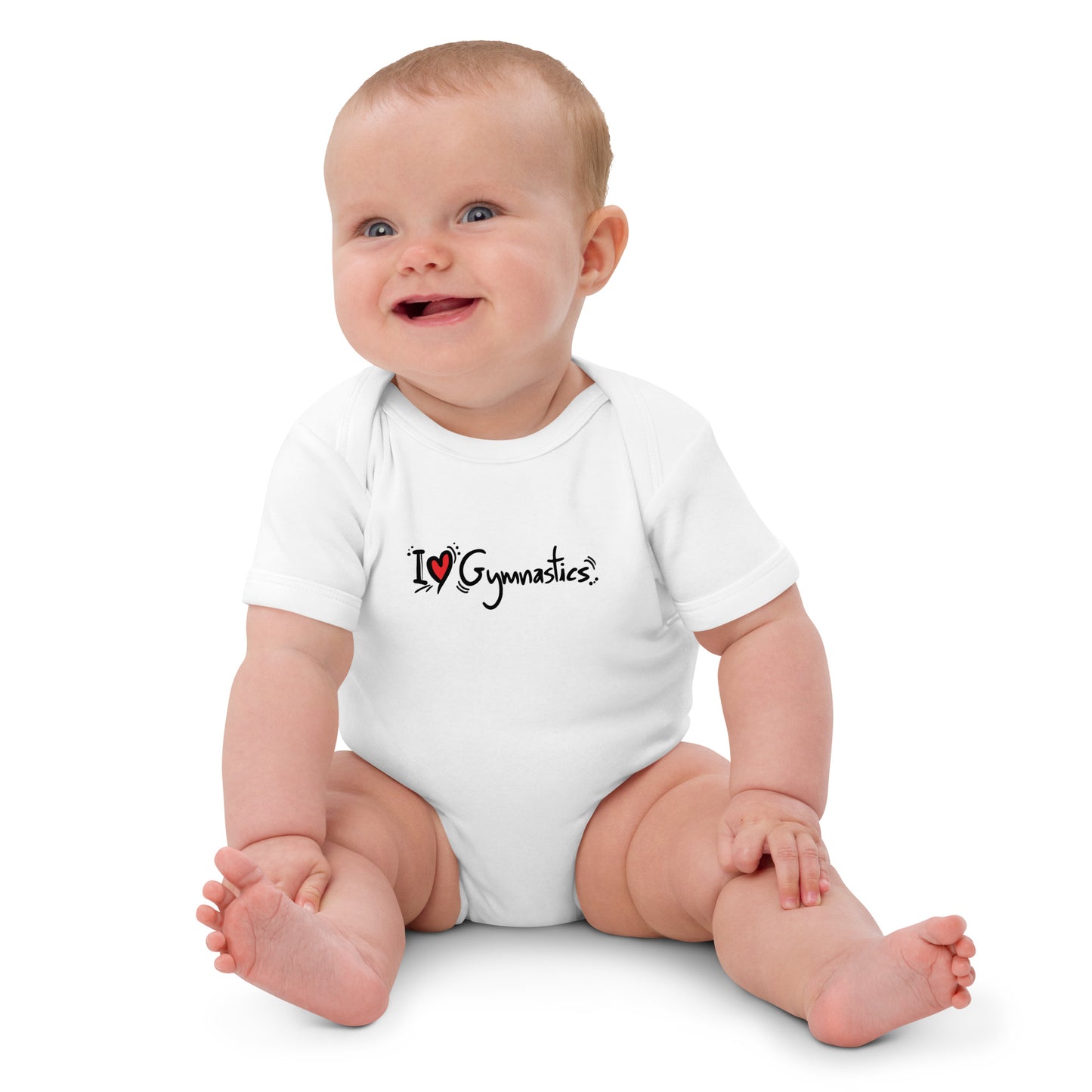I Love Gymnastics - Baby romper van biologisch katoen