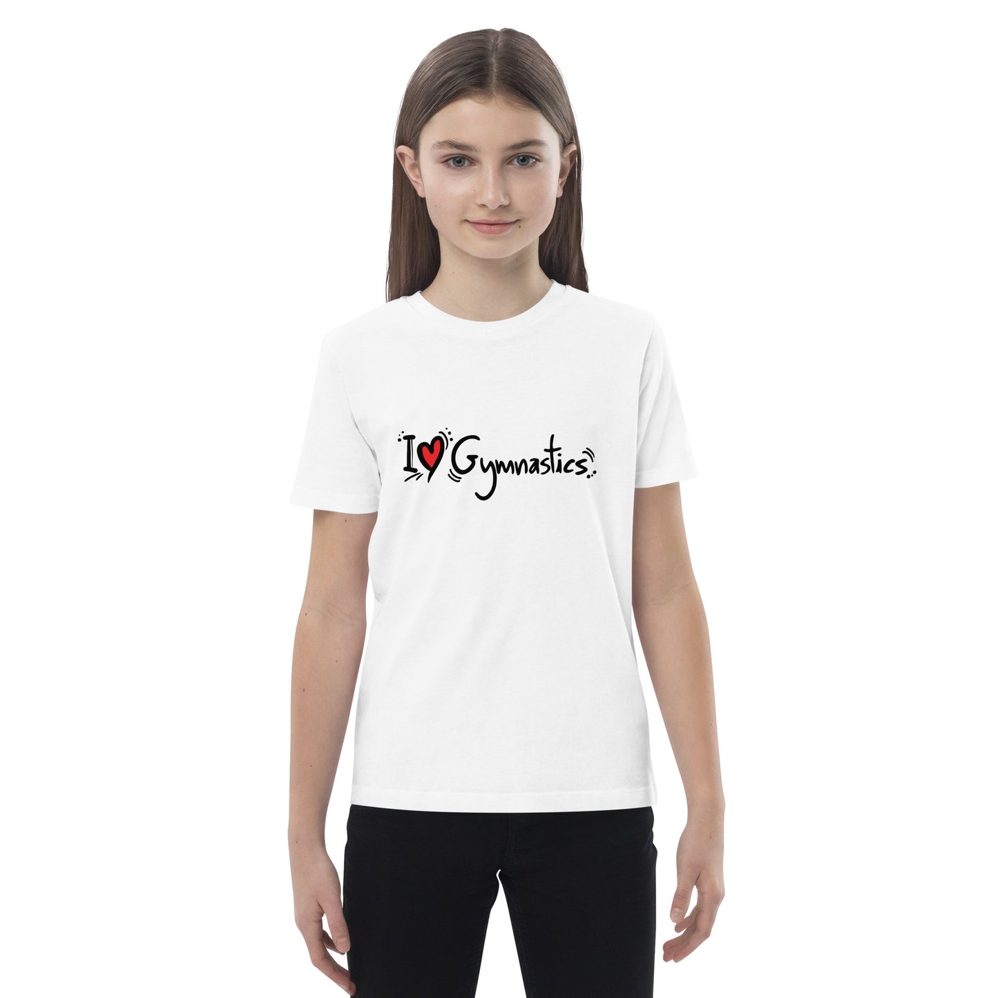 I Love Gymnastics - Biologisch katoenen T-shirt voor kinderen