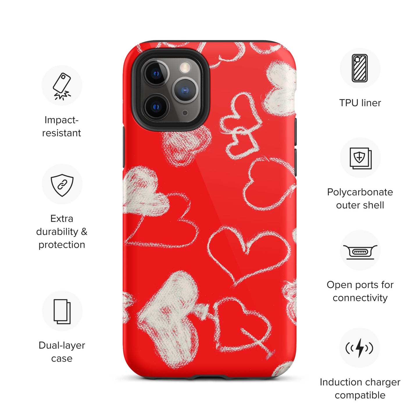 Valentijn - Stevig iPhone hoesje - Rood