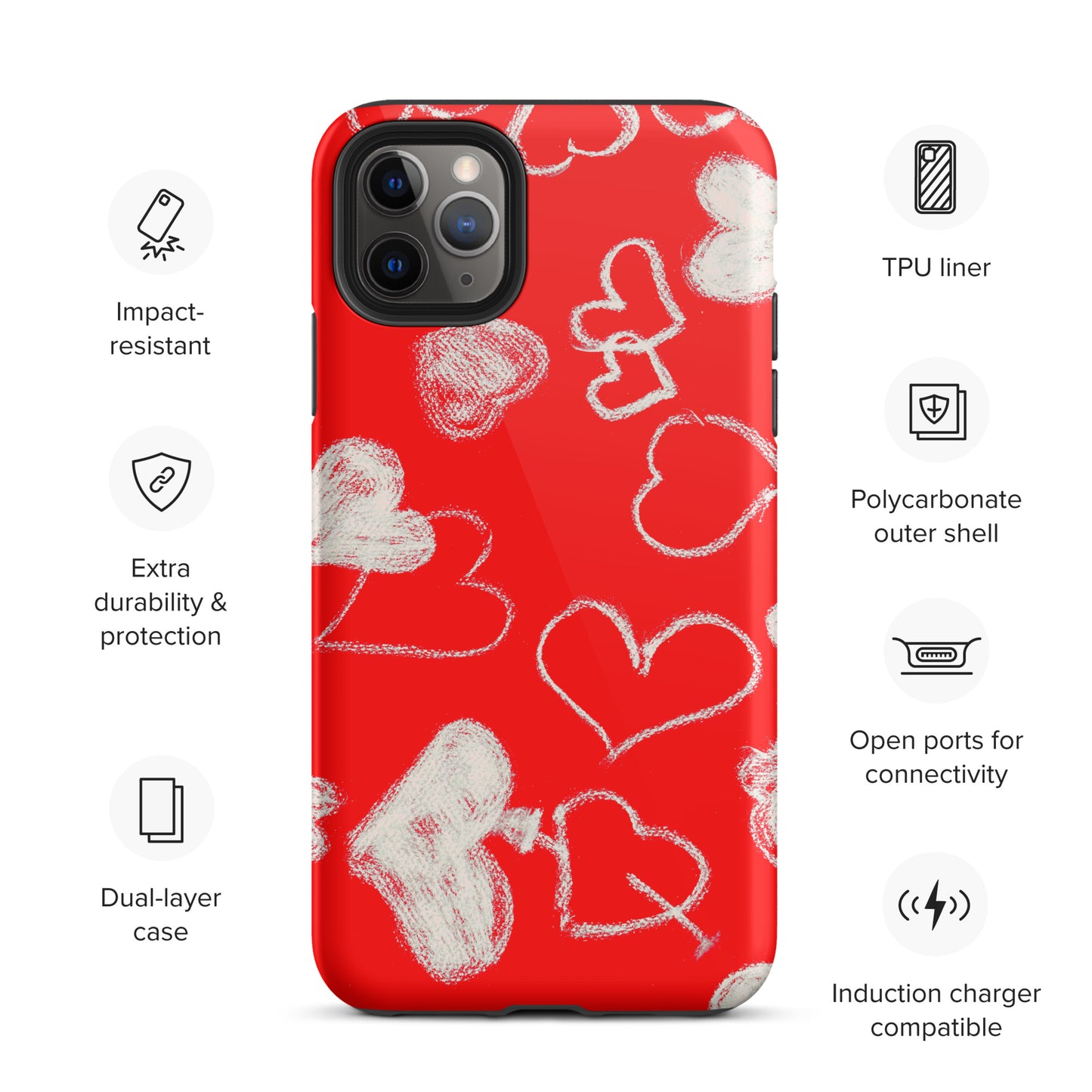 Valentijn - Stevig iPhone hoesje - Rood