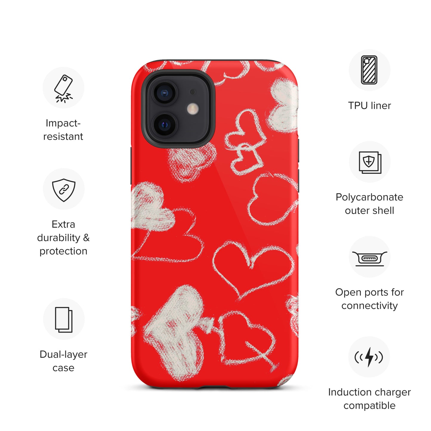 Valentijn - Stevig iPhone hoesje - Rood