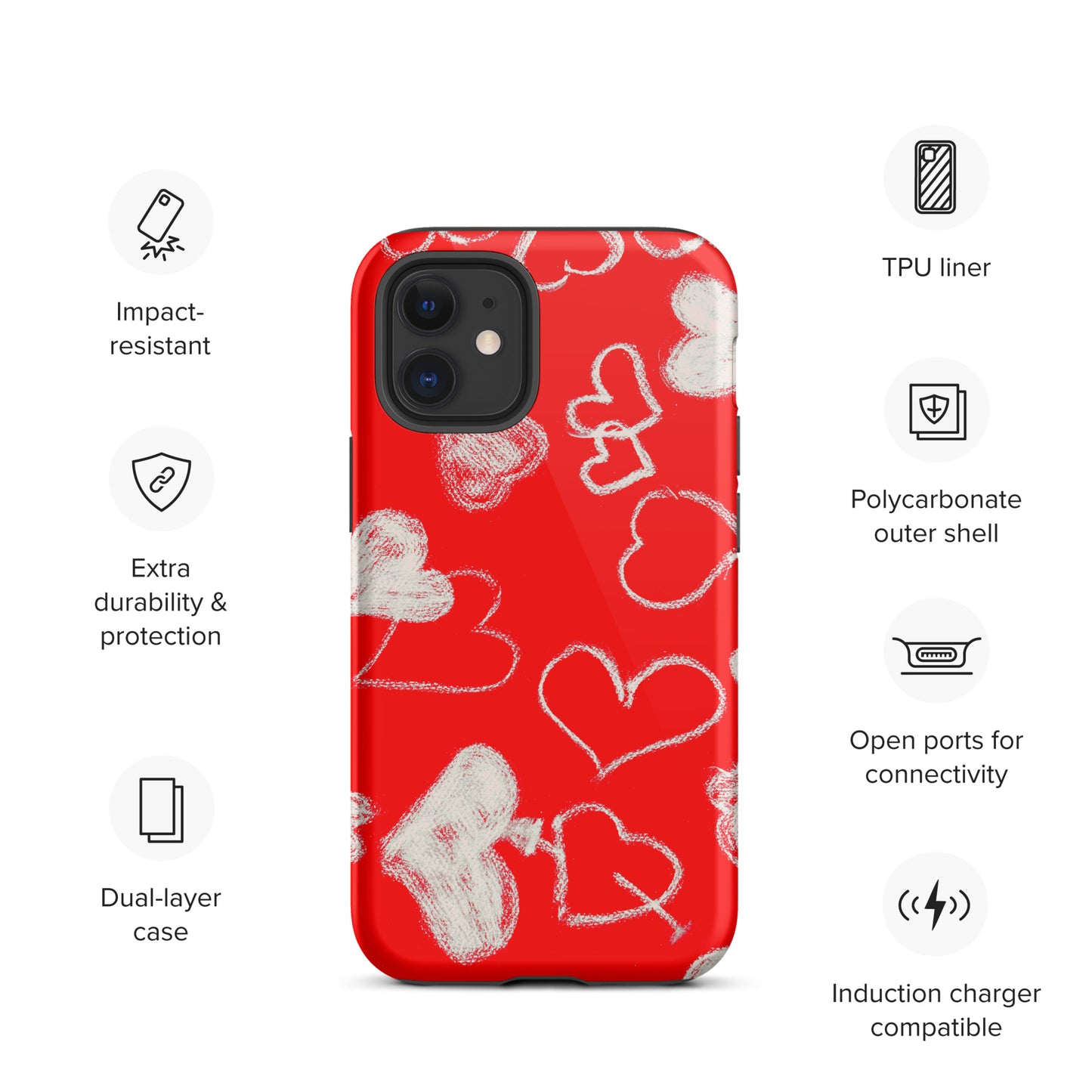 Valentijn - Stevig iPhone hoesje - Rood