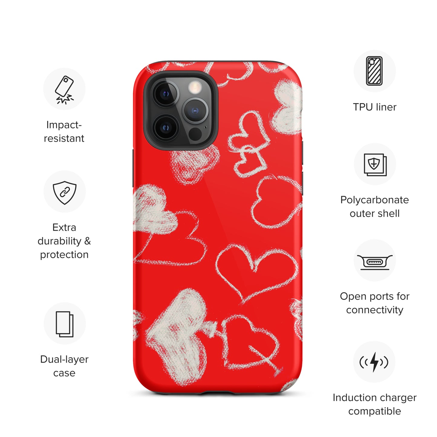 Valentijn - Stevig iPhone hoesje - Rood