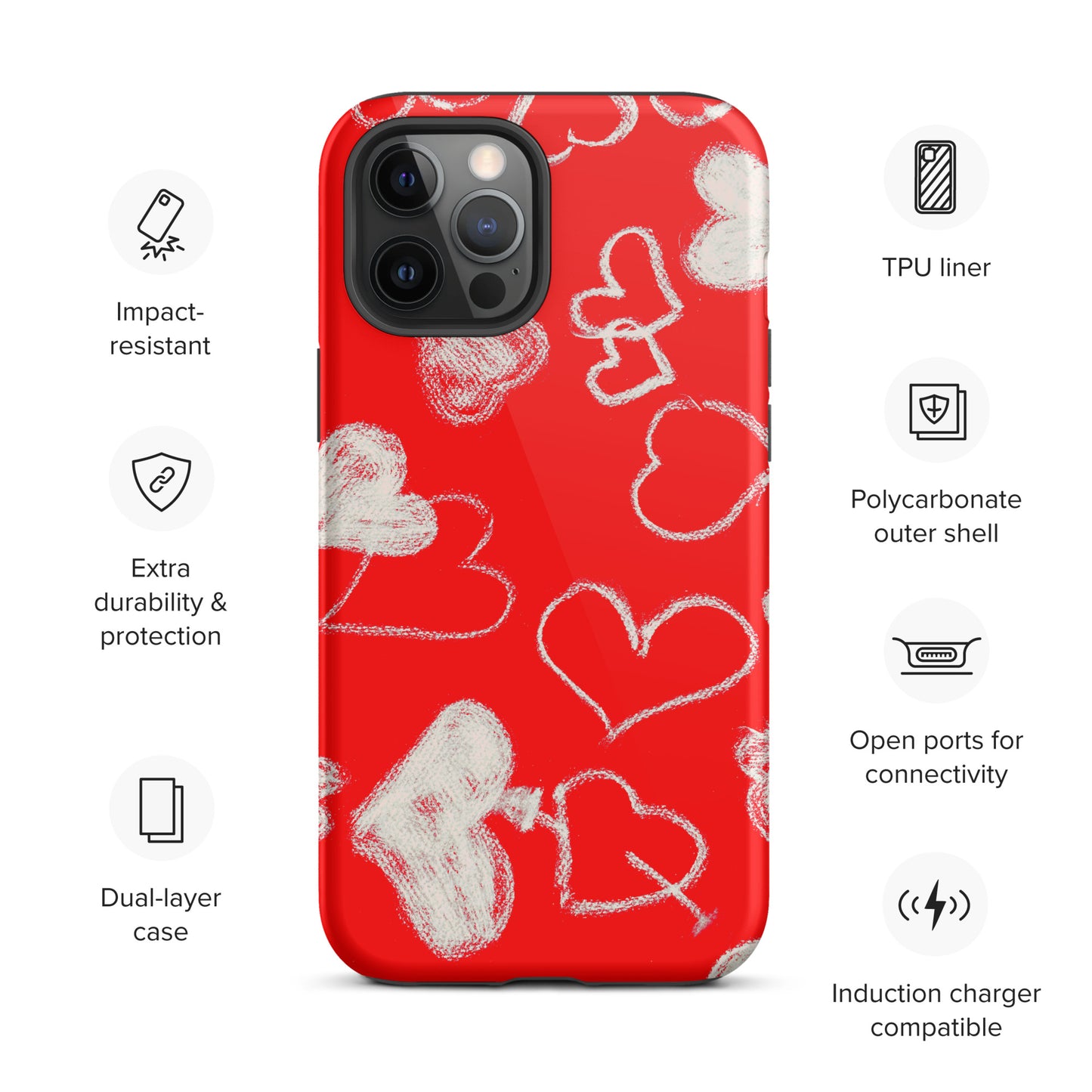 Valentijn - Stevig iPhone hoesje - Rood