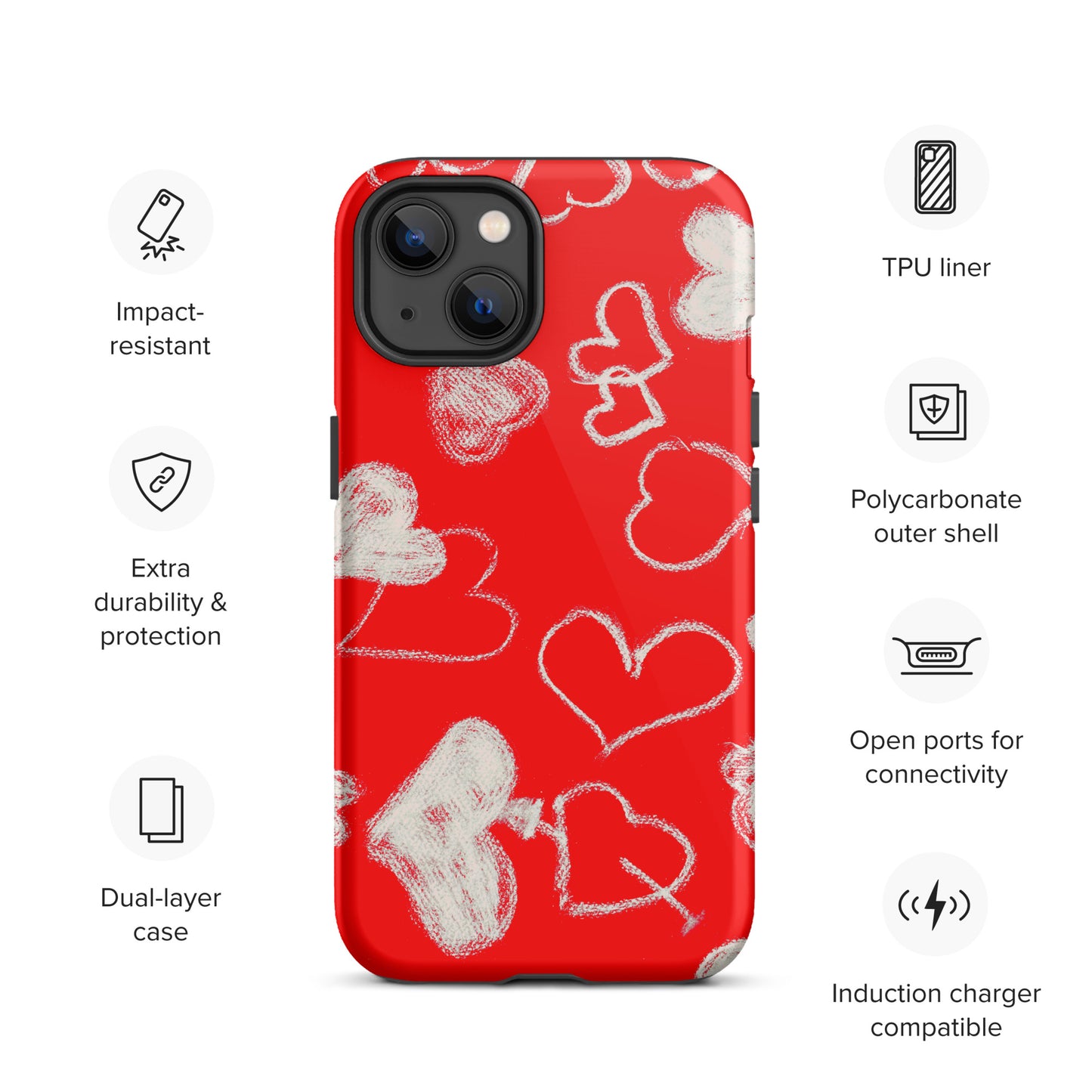 Valentijn - Stevig iPhone hoesje - Rood