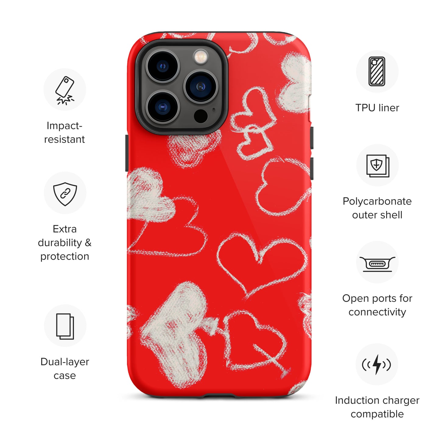 Valentijn - Stevig iPhone hoesje - Rood