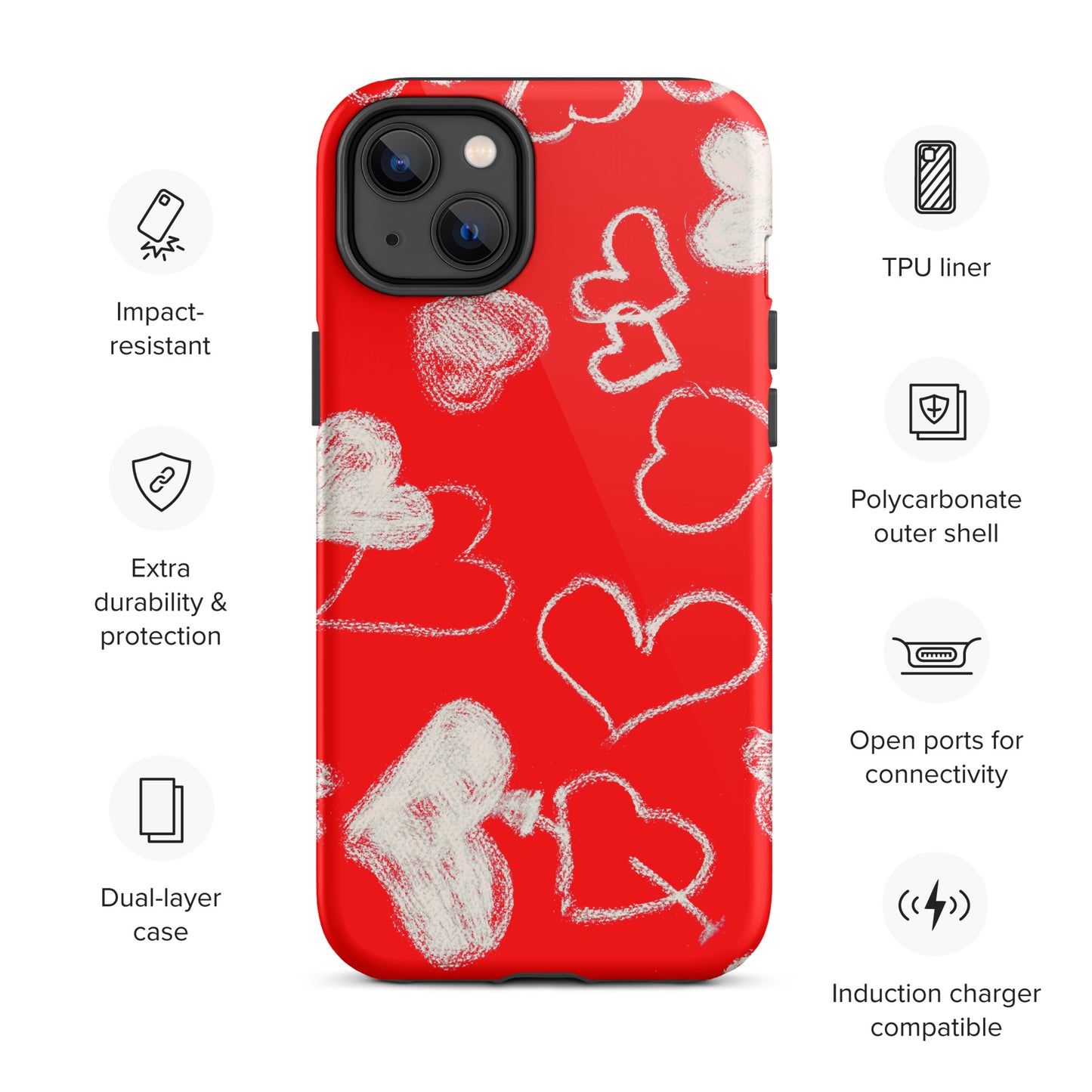 Valentijn - Stevig iPhone hoesje - Rood