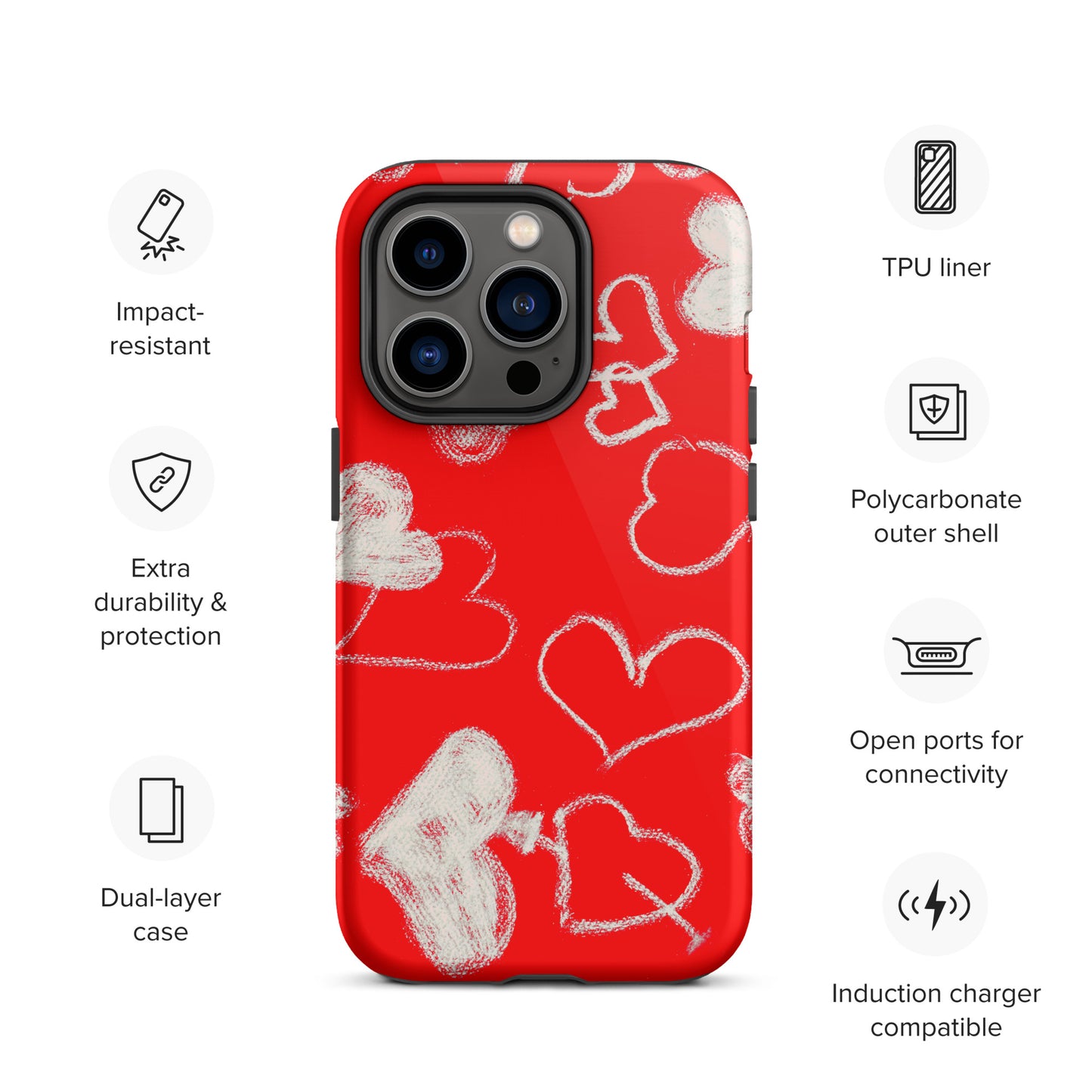 Valentijn - Stevig iPhone hoesje - Rood