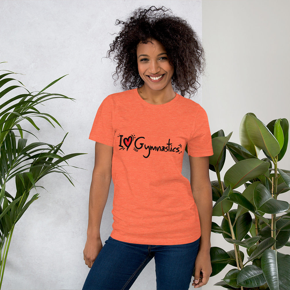 I Love Gymnastics - Uniseks T-shirt