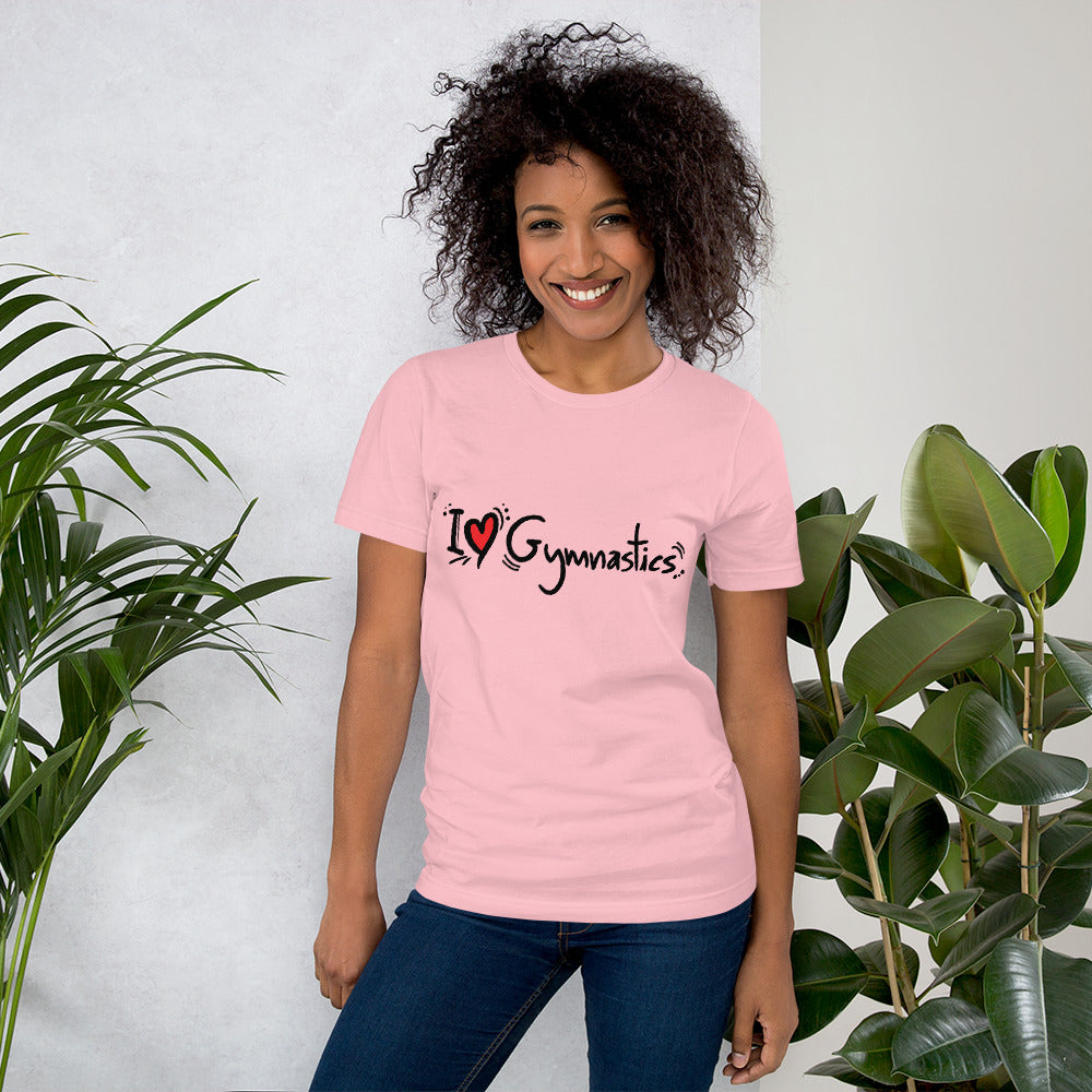 I Love Gymnastics - Uniseks T-shirt