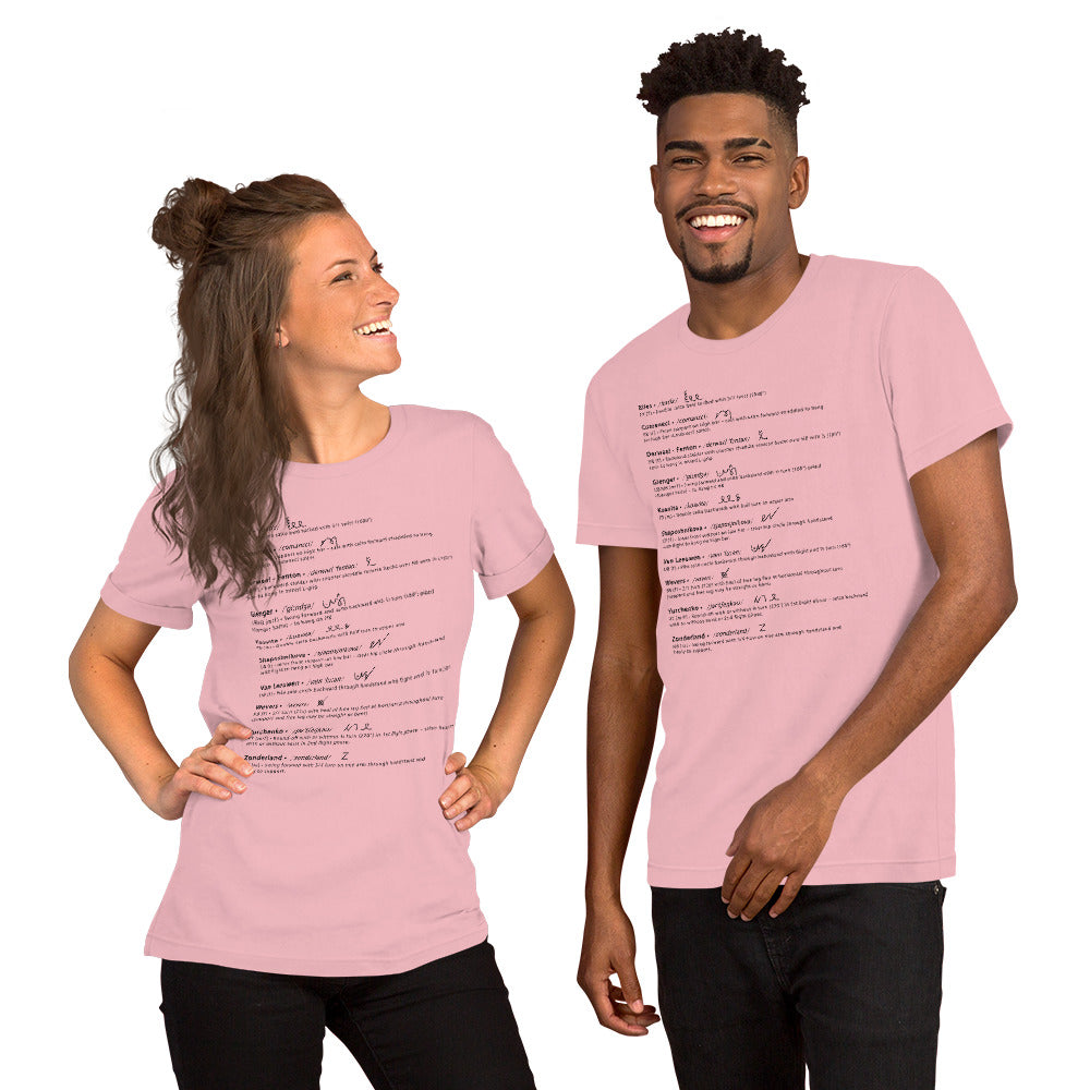 Gymnastiek Woordenboek - Uniseks T-shirt met Zwarte Tekst