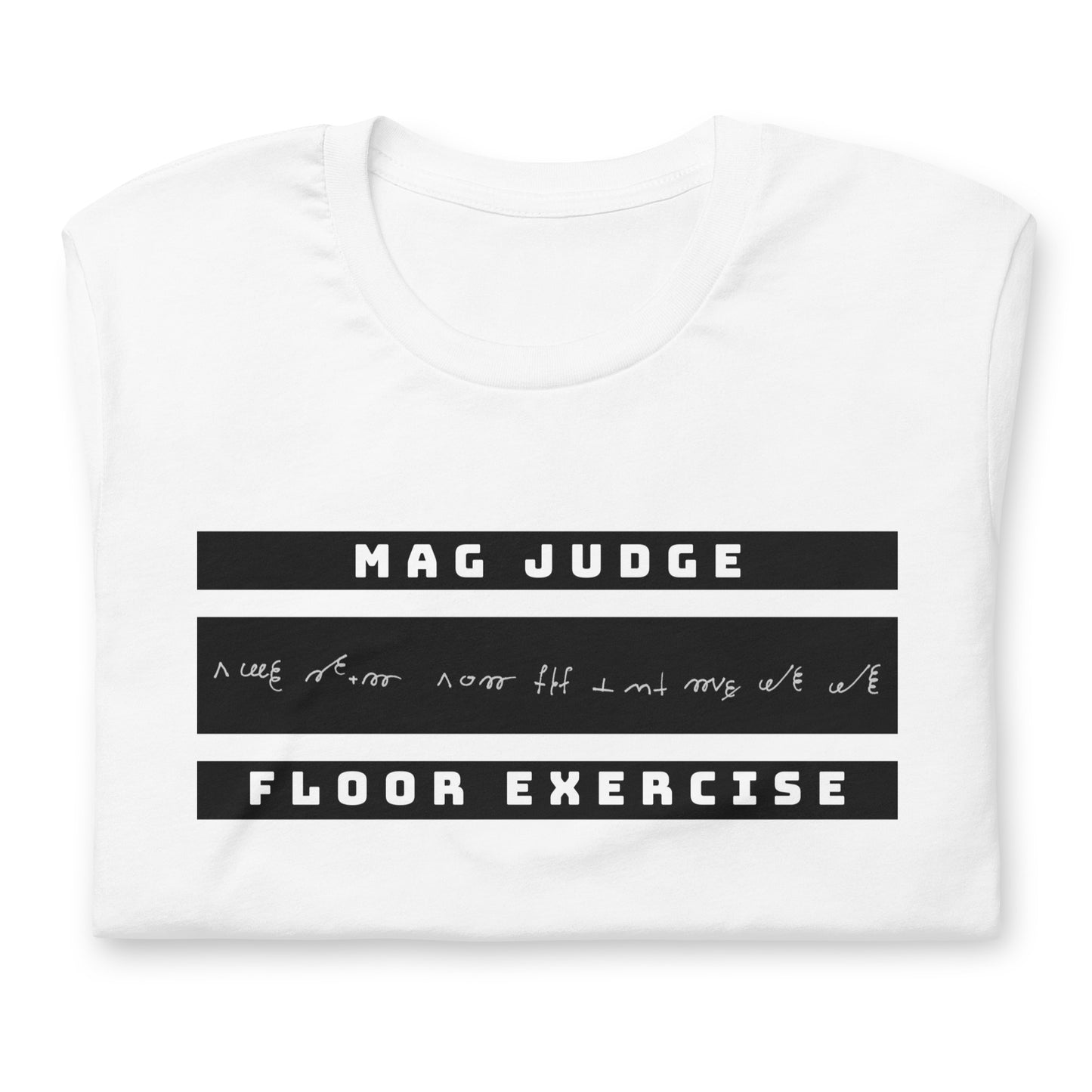 Jurylid Vloer - Uniseks T-shirt (wit)