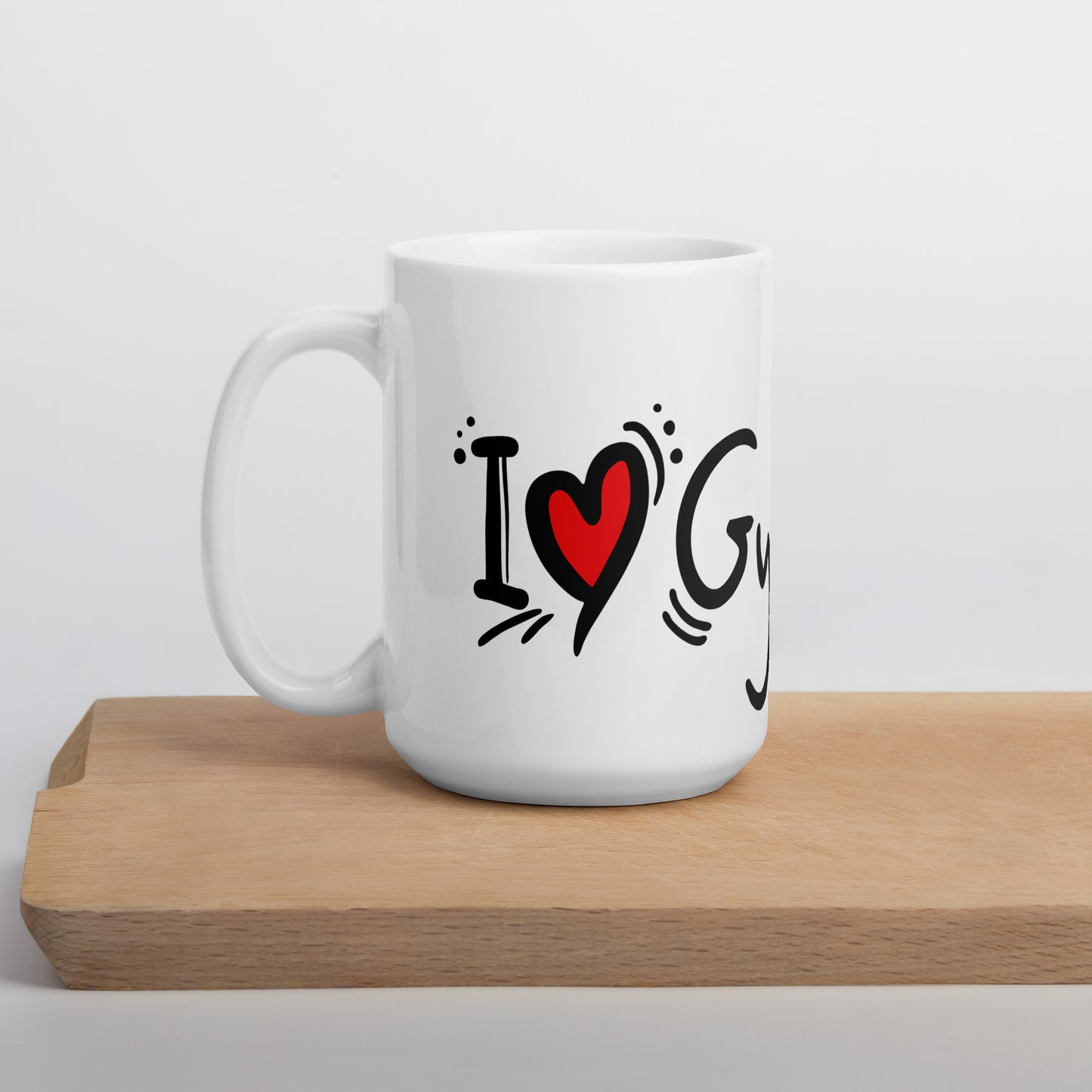 I Love Gymnastics - Witte glanzende mok