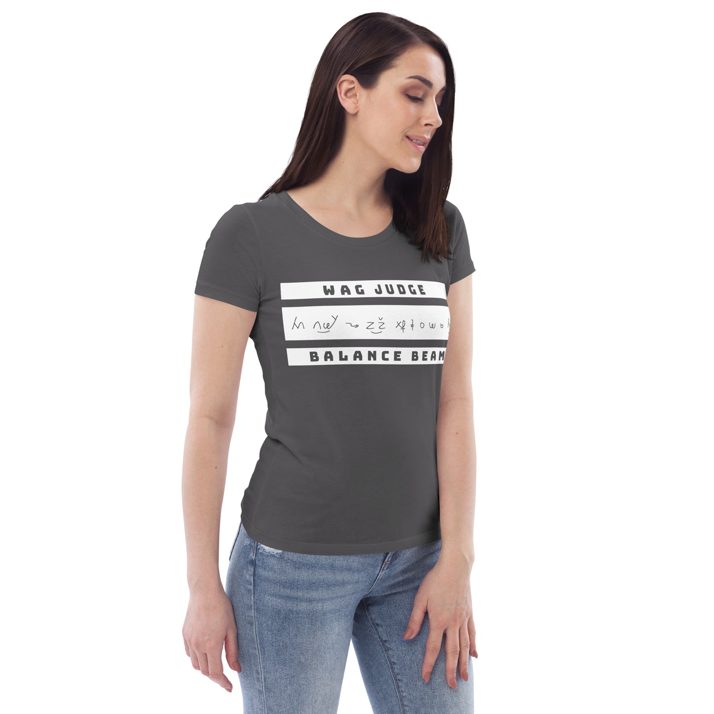 Jurylid Evenwichtsbalk - Getailleerd Eco-T-shirt voor dames