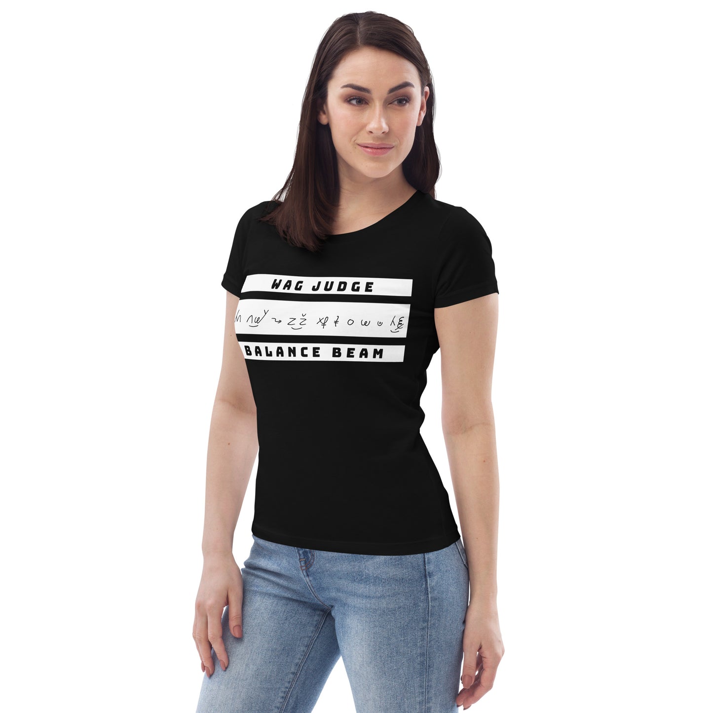 Jurylid Evenwichtsbalk - Getailleerd Eco-T-shirt voor dames