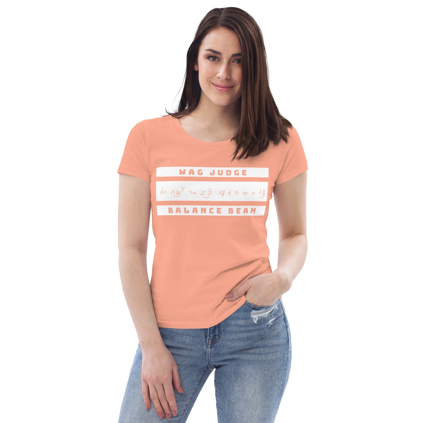 Jurylid Evenwichtsbalk - Getailleerd Eco-T-shirt voor dames
