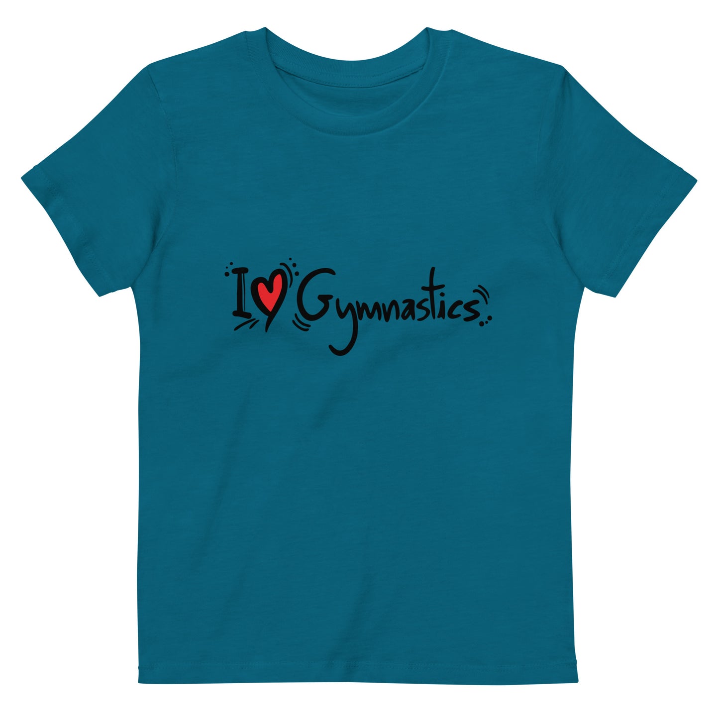 I Love Gymnastics - Biologisch katoenen T-shirt voor kinderen