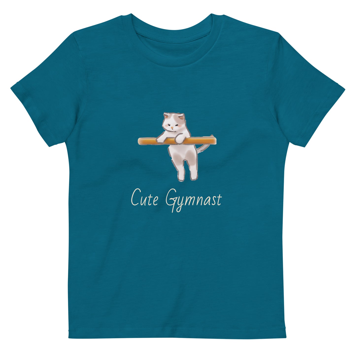 Cute Gymnast - Poesje - Biologisch katoenen T-shirt voor kinderen