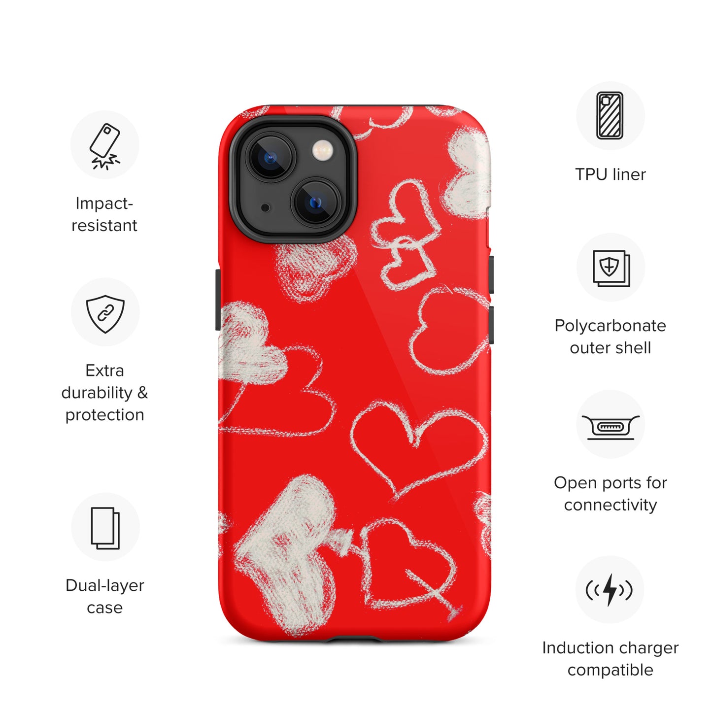 Valentijn - Stevig iPhone hoesje - Rood