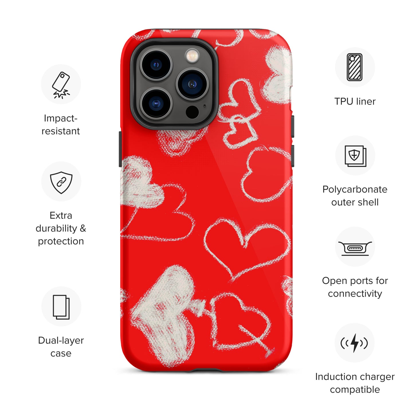 Valentijn - Stevig iPhone hoesje - Rood