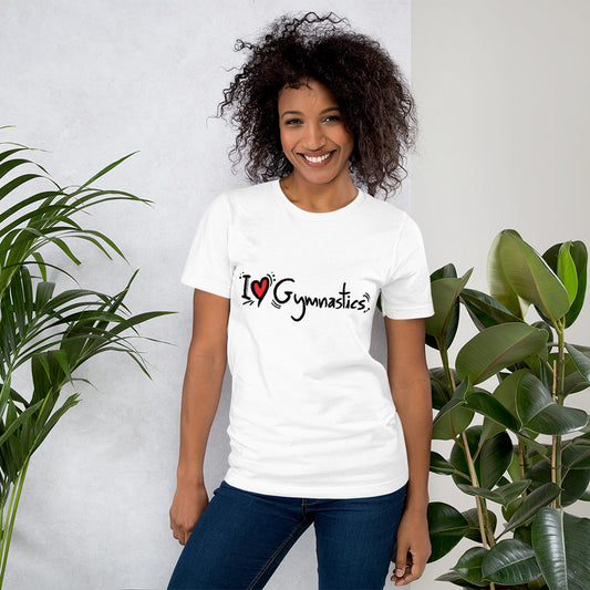 I Love Gymnastics - Uniseks T-shirt