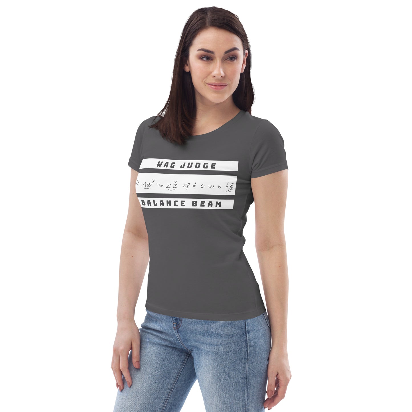 Jurylid Evenwichtsbalk - Getailleerd Eco-T-shirt voor dames