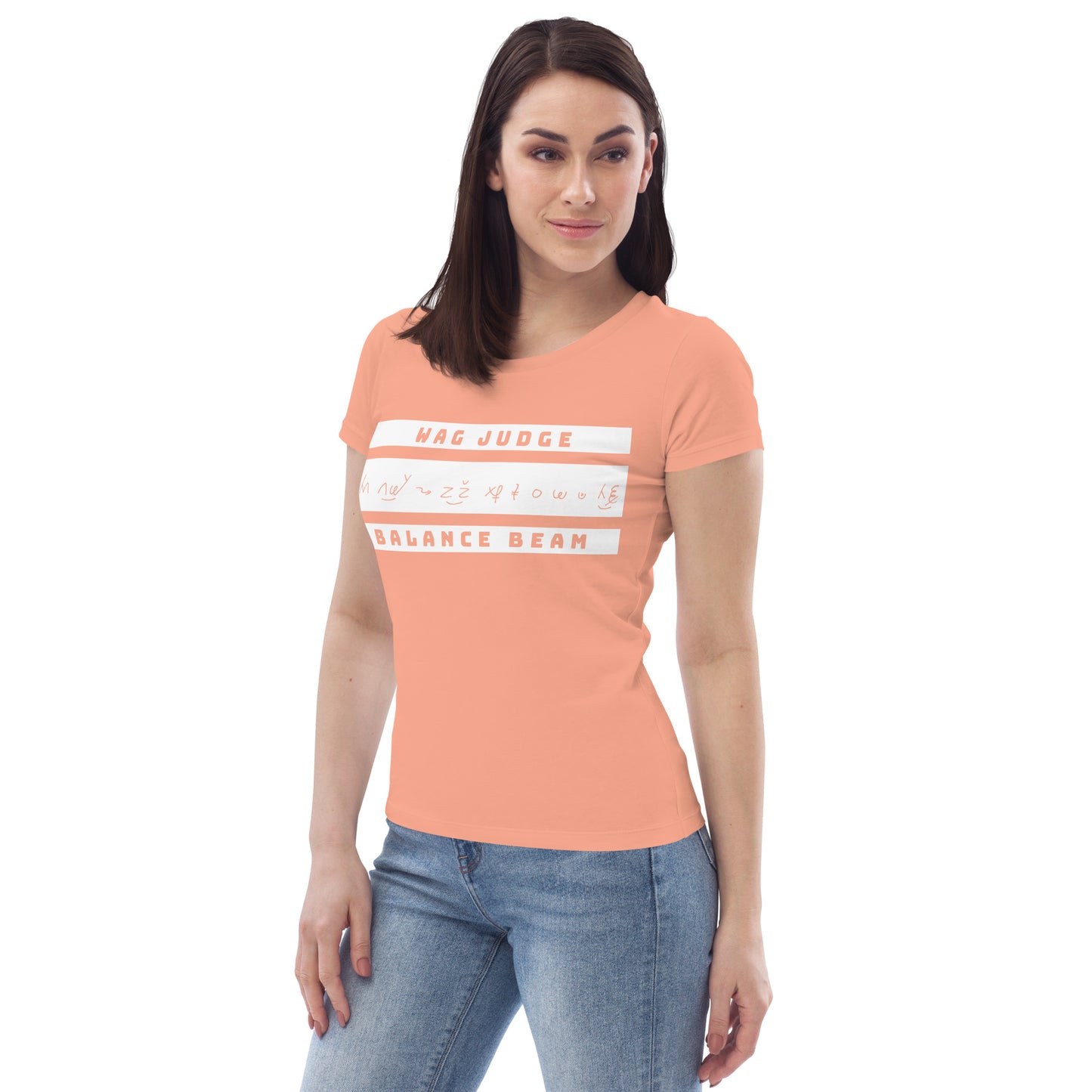 Jurylid Evenwichtsbalk - Getailleerd Eco-T-shirt voor dames