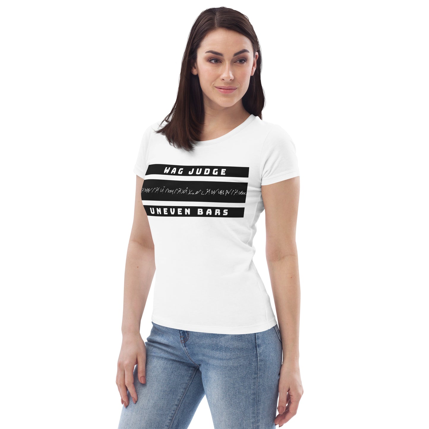 Jurylid Damesbrug - Getailleerd Eco-T-shirt (wit) voor dames